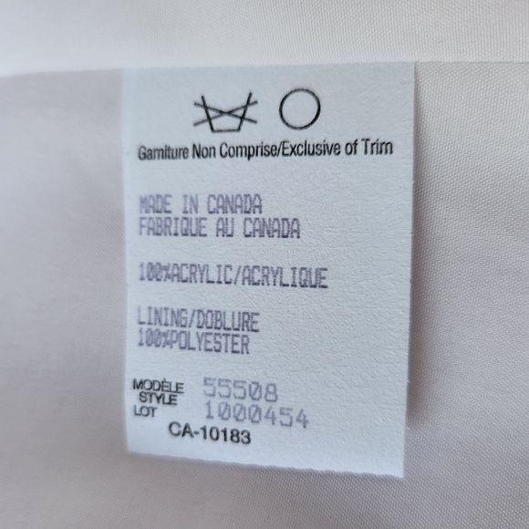 Cartise vintage pink & white fringed jacket blazer single button closure 8 - Picture 12 of 16